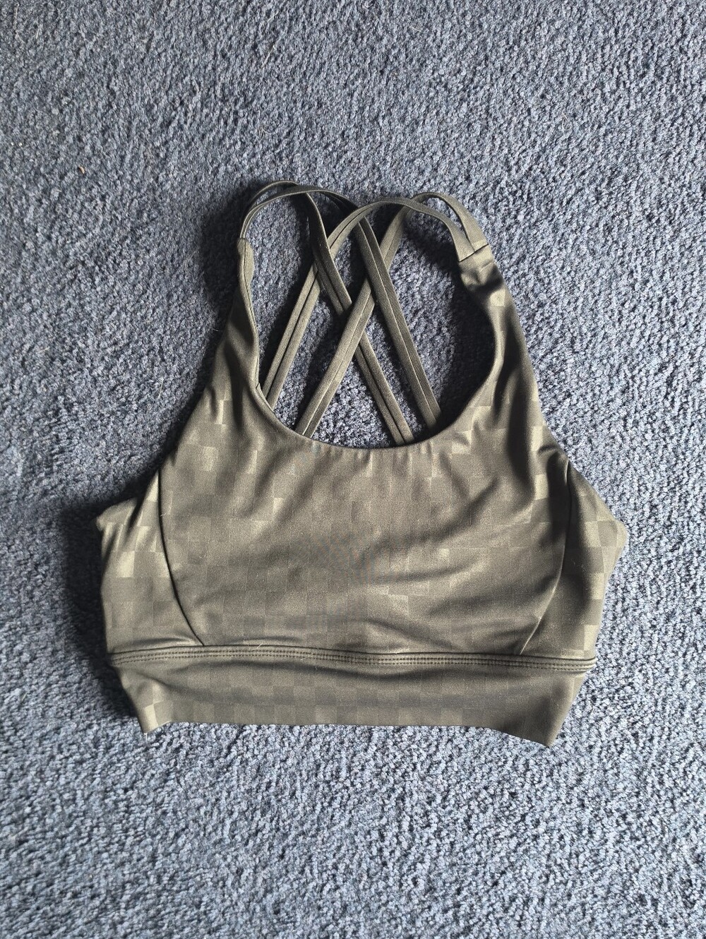 Buffbunny Checkered Print Rosa Sports Bra